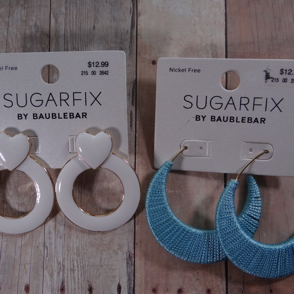 Sugarfix Hoop Earrings - Lot Of 2 Nwt 9$